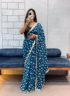 TEW Soft Georgette With Leriya Printed Embroidery Sequence Lace Sarees Bulk Orders In India